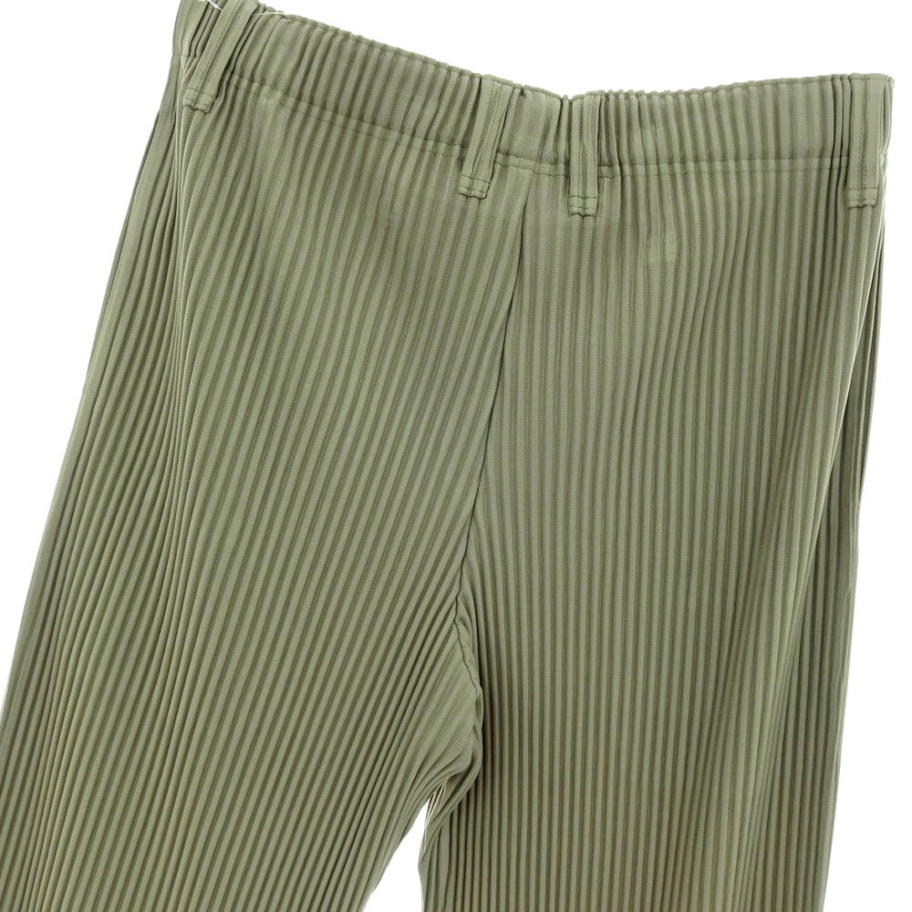 【中古】オム プリッセ イッセイミヤケ HOMME PLISSE ISSEY MIYAKE 2025年秋冬 ポリエステル系 プリーツ イージーパンツ グラスグリーン【 表記なし（L位） 】【 状態ランクA 】【 メンズ 】[APD]