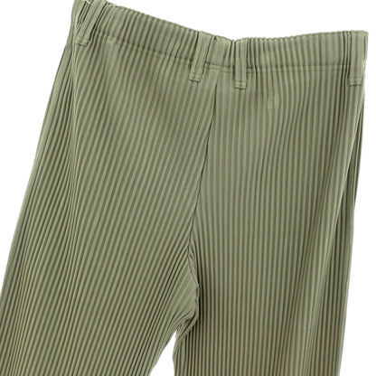 【中古】オム プリッセ イッセイミヤケ HOMME PLISSE ISSEY MIYAKE 2025年秋冬 ポリエステル系 プリーツ イージーパンツ グラスグリーン【 表記なし（L位） 】【 状態ランクA 】【 メンズ 】[APD]