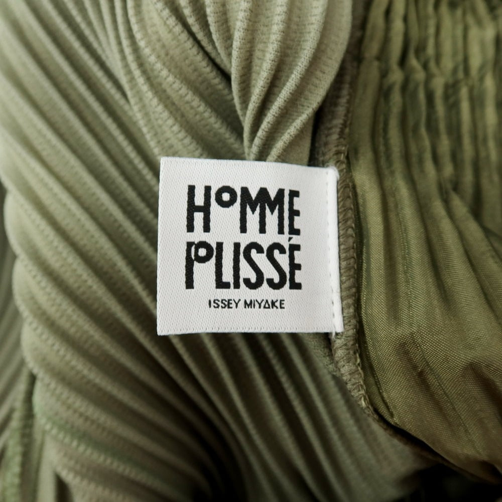 【中古】オム プリッセ イッセイミヤケ HOMME PLISSE ISSEY MIYAKE 2025年秋冬 ポリエステル系 プリーツ イージーパンツ グラスグリーン【 表記なし（L位） 】【 状態ランクA 】【 メンズ 】[APD]
