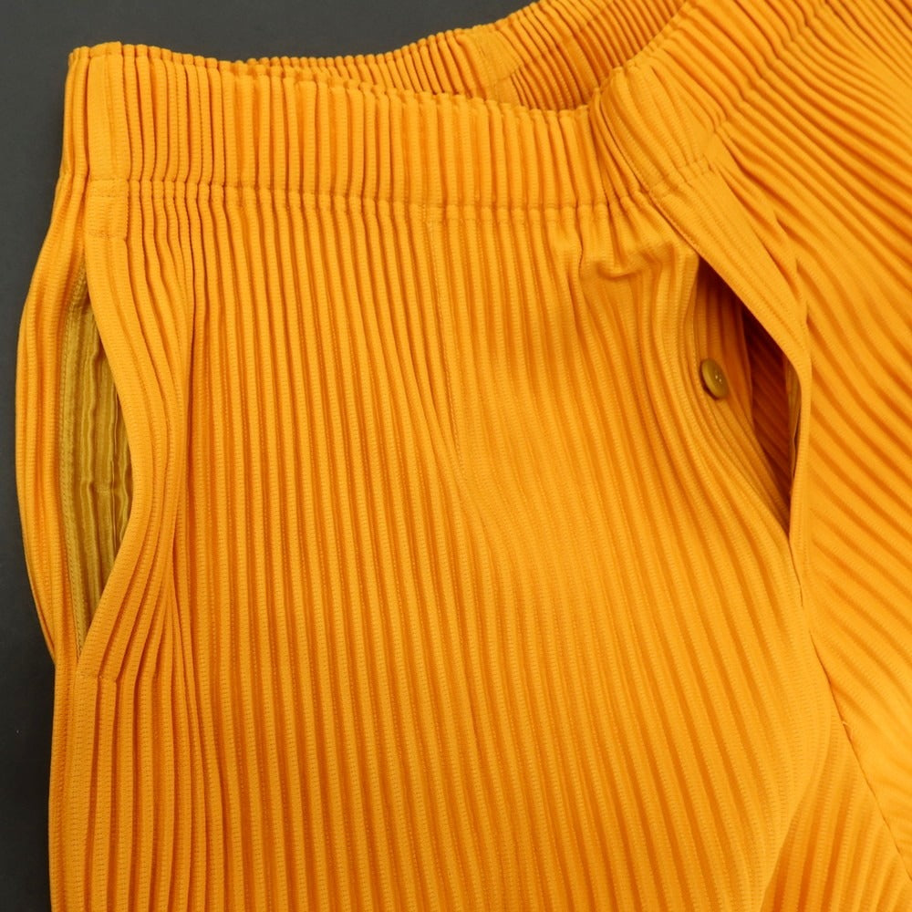【中古】オム プリッセ イッセイミヤケ HOMME PLISSE ISSEY MIYAKE 2025年秋冬 プリーツ イージーパンツ オレンジ【 表記なし（L位） 】【 状態ランクA 】【 メンズ 】