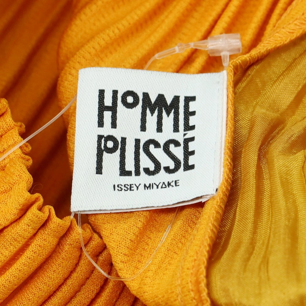 【中古】オム プリッセ イッセイミヤケ HOMME PLISSE ISSEY MIYAKE 2025年秋冬 プリーツ イージーパンツ オレンジ【 表記なし（L位） 】【 状態ランクA 】【 メンズ 】