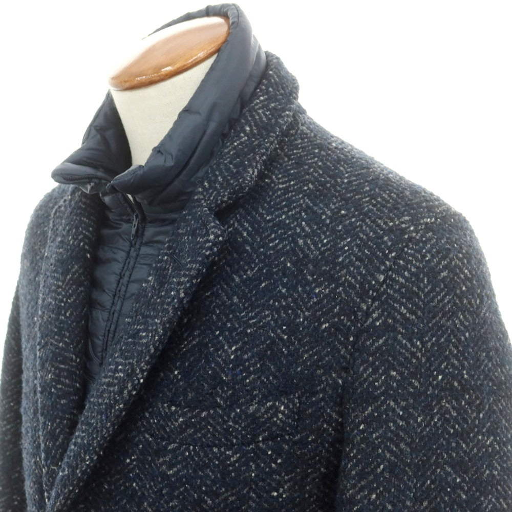 【中古】ヘルノ Herno ウール チェスターフィールドコート ネイビー【 表記なし（M位） 】【 状態ランクC 】【 メンズ 】