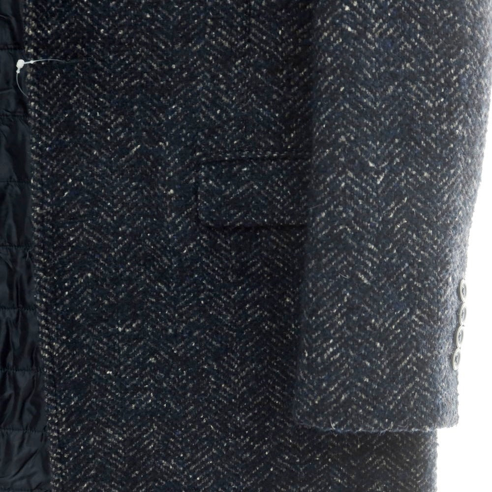 【中古】ヘルノ Herno ウール チェスターフィールドコート ネイビー【 表記なし（M位） 】【 状態ランクC 】【 メンズ 】