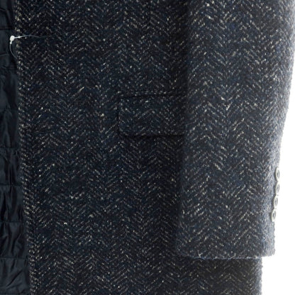 【中古】ヘルノ Herno ウール チェスターフィールドコート ネイビー【 表記なし（M位） 】【 状態ランクC 】【 メンズ 】