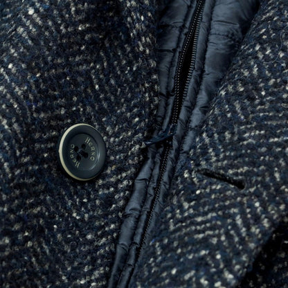 【中古】ヘルノ Herno ウール チェスターフィールドコート ネイビー【 表記なし（M位） 】【 状態ランクC 】【 メンズ 】