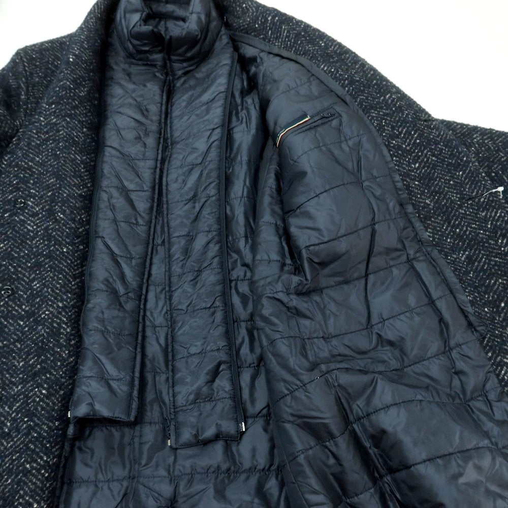 【中古】ヘルノ Herno ウール チェスターフィールドコート ネイビー【 表記なし（M位） 】【 状態ランクC 】【 メンズ 】