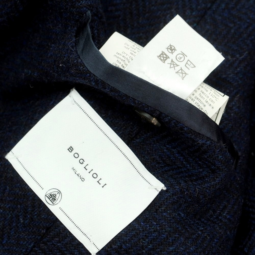 【中古】ボリオリ BOGLIOLI K.JACKET ウール テーラードジャケット ネイビー【 サイズ44 】【 状態ランクB 】【 メンズ 】 [BPD]