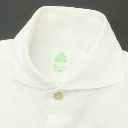 【中古】フィナモレ Finamore コットン ホリゾンタルカラー カジュアルシャツ ホワイト【 S 】【 状態ランクC 】【 メンズ 】