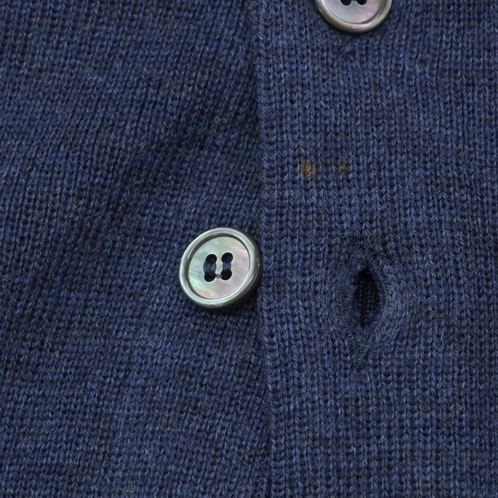 【中古】グランサッソ GRAN SASSO ハイゲージ ウール ジレ ニットベスト ネイビー【 44 】【 状態ランクB 】【 メンズ 】