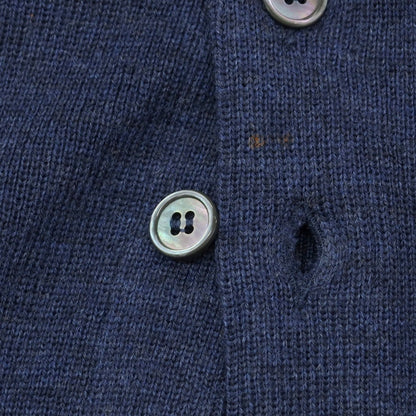 【中古】グランサッソ GRAN SASSO ハイゲージ ウール ジレ ニットベスト ネイビー【 44 】【 状態ランクB 】【 メンズ 】