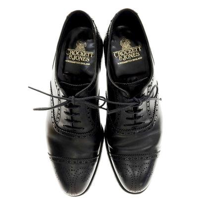 【中古】クロケットアンドジョーンズ CROCKETT&amp;JONES COVENTRY セミブローグ ドレスシューズ ブラック【 6E 】【 状態ランクB 】【 メンズ 】