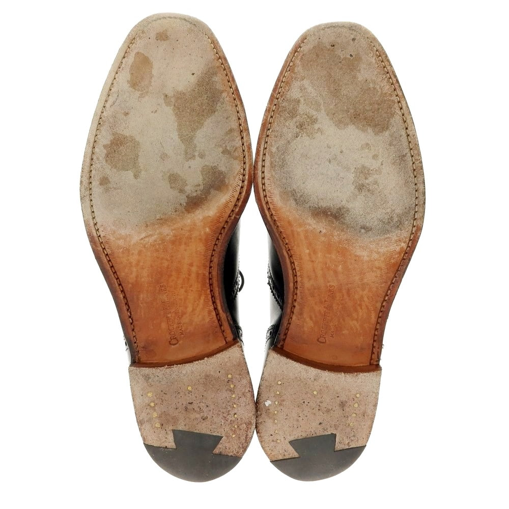 【中古】クロケットアンドジョーンズ CROCKETT&amp;JONES COVENTRY セミブローグ ドレスシューズ ブラック【 6E 】【 状態ランクB 】【 メンズ 】