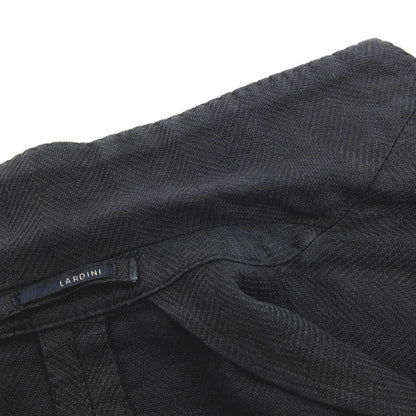 【中古】ラルディーニ LARDINI ストレッチ コットンラミーリネン ヘリンボーン 3B テーラードジャケット ブラック【サイズ44】【 状態ランクB 】【 メンズ 】