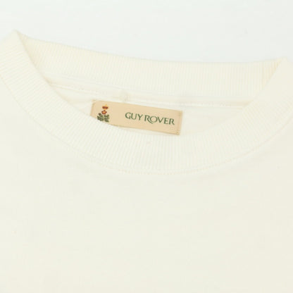 【中古】ギローバー GUY ROVER コットン クルーネック スウェット ホワイト【 S 】【 状態ランクC 】【 メンズ 】