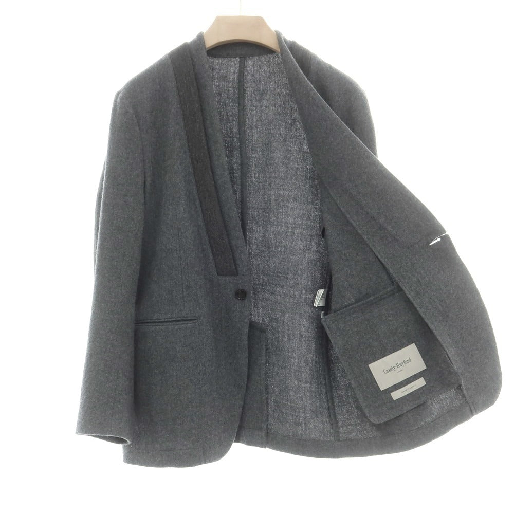 【中古】ケイスリーヘイフォード Casely Hayford ウール カジュアルジャケット グレー【 36 】【 状態ランクB 】【 メンズ 】