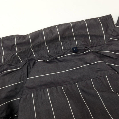【中古】ラルディーニ LARDINI コットン ストライプ シャツジャケット ダークグレーxホワイト【サイズS】【 状態ランクB 】【 メンズ 】