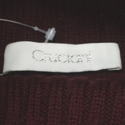 【中古】クルチアーニ CRUCIANI ハイゲージ ウール タートルネック プルオーバーニット ワインレッド【 46 】【 状態ランクB 】【 メンズ 】