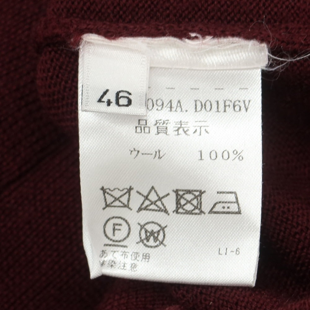【中古】クルチアーニ CRUCIANI ハイゲージ ウール タートルネック プルオーバーニット ワインレッド【 46 】【 状態ランクB 】【 メンズ 】