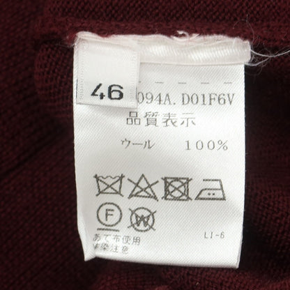 【中古】クルチアーニ CRUCIANI ハイゲージ ウール タートルネック プルオーバーニット ワインレッド【 46 】【 状態ランクB 】【 メンズ 】