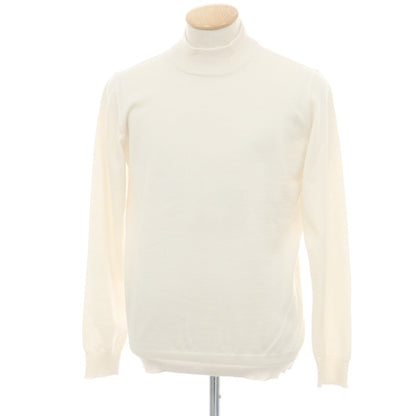 【中古】アレッサンドロルッピ Alessandro Luppi ウール モックネック プルオーバーニット オフホワイト【 46 】【 状態ランクA 】【 メンズ 】