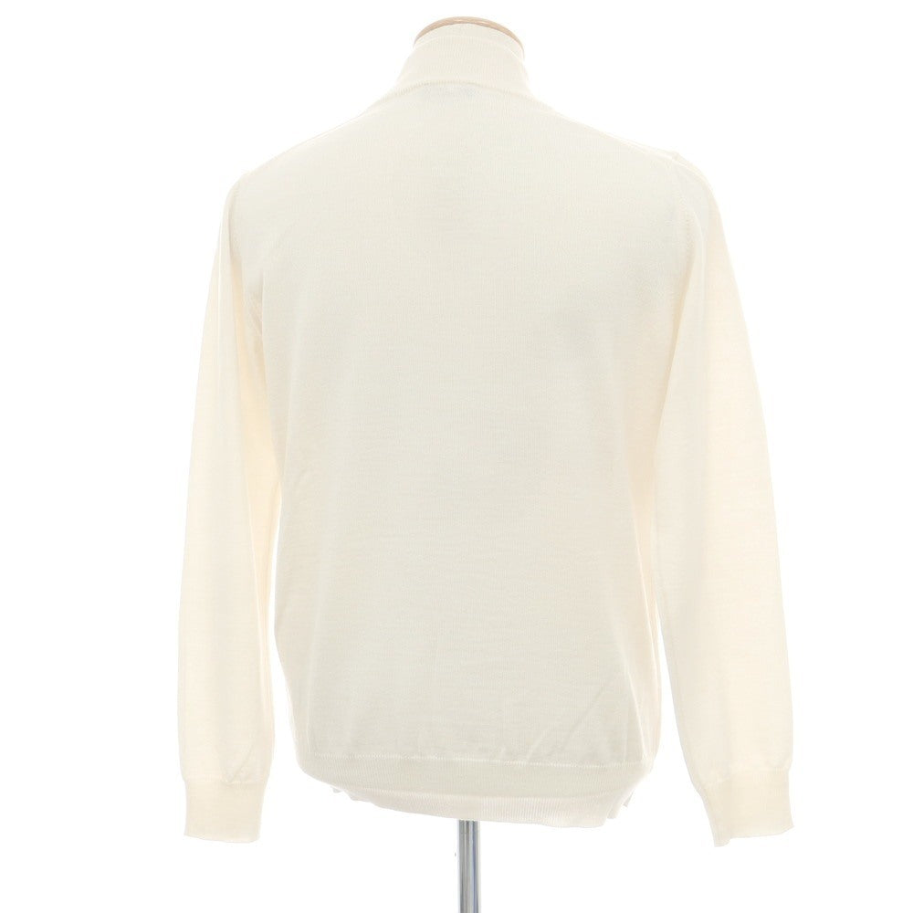 【中古】アレッサンドロルッピ Alessandro Luppi ウール モックネック プルオーバーニット オフホワイト【 46 】【 状態ランクA 】【 メンズ 】