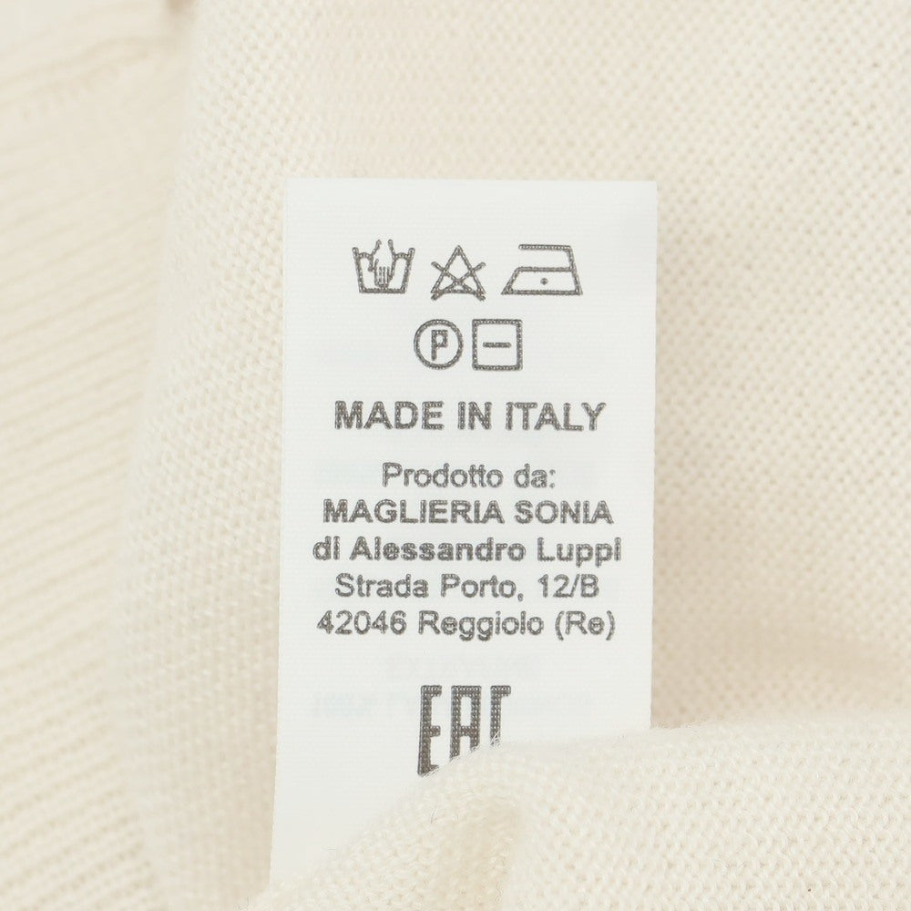 【中古】アレッサンドロルッピ Alessandro Luppi ウール モックネック プルオーバーニット オフホワイト【 46 】【 状態ランクA 】【 メンズ 】