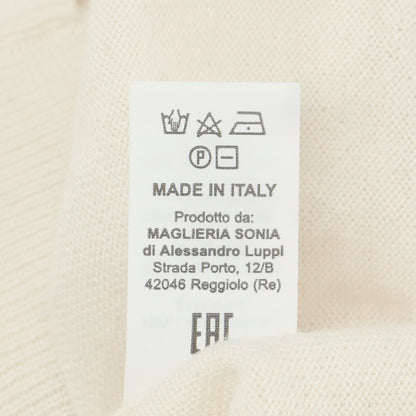 【中古】アレッサンドロルッピ Alessandro Luppi ウール モックネック プルオーバーニット オフホワイト【 46 】【 状態ランクA 】【 メンズ 】