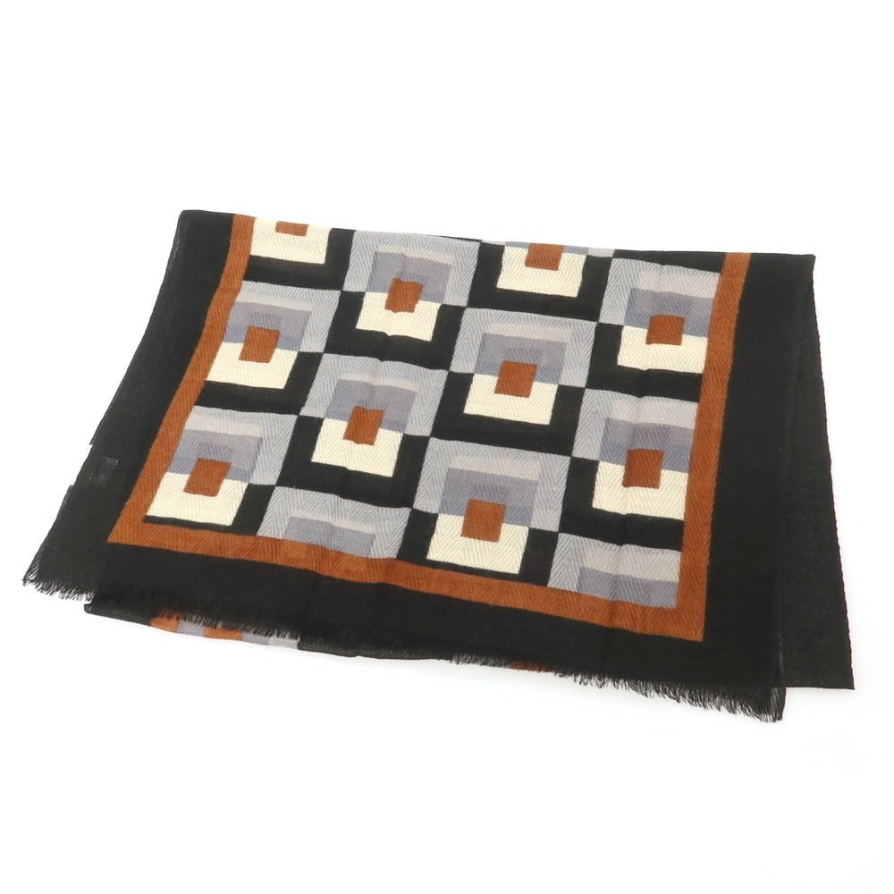 【中古】アルテア Altea ウール ストール ブラックxブラウン【 状態ランクB 】【 メンズ 】