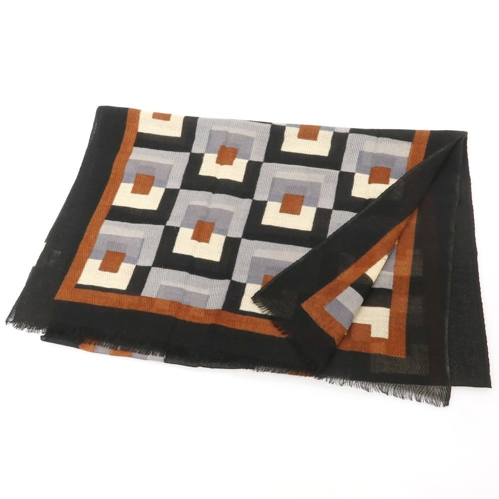 【中古】アルテア Altea ウール ストール ブラックxブラウン【 状態ランクB 】【 メンズ 】