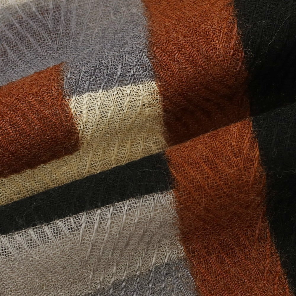 【中古】アルテア Altea ウール ストール ブラックxブラウン【 状態ランクB 】【 メンズ 】