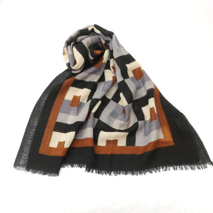 【中古】アルテア Altea ウール ストール ブラックxブラウン【 状態ランクB 】【 メンズ 】