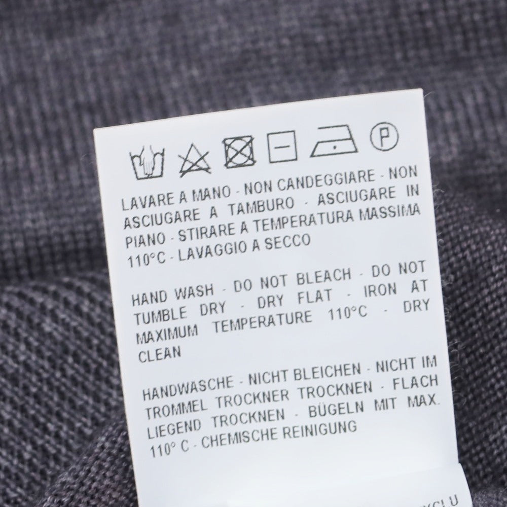 【中古】グランサッソ GRAN SASSO ハイゲージ ウールカシミヤ タートルネック プルオーバーニット グレー【 46 】【 状態ランクB 】【 メンズ 】