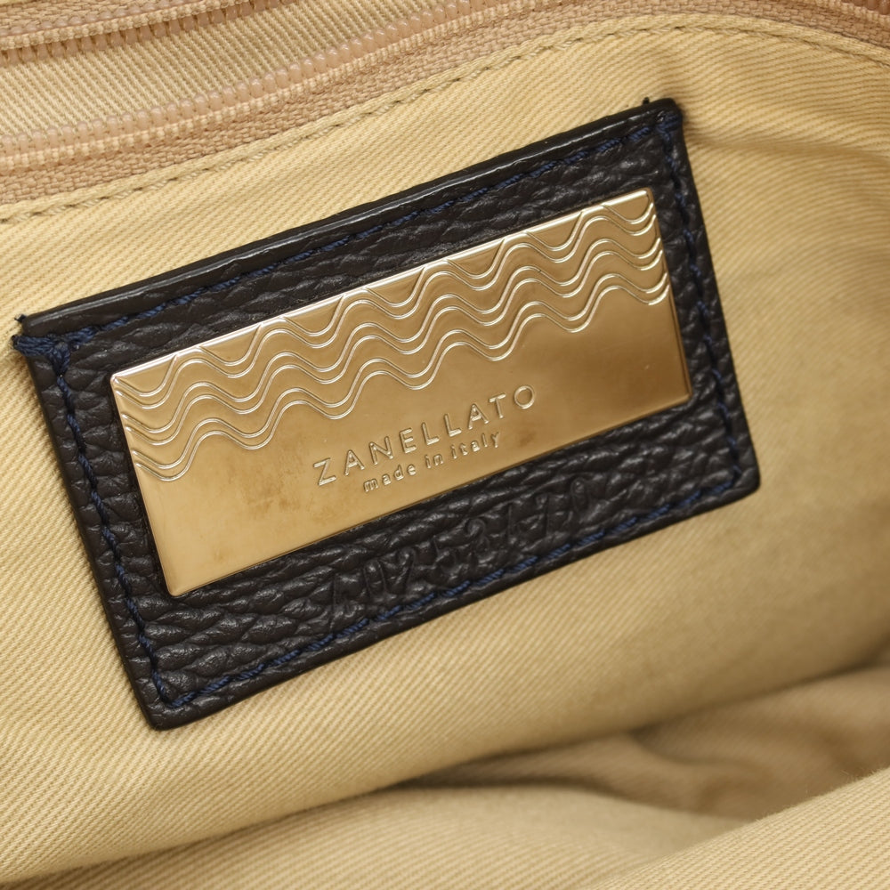 【SALE10%OFF/返品不可】【中古】ザネラート ZANELLATO ポスティーナ シュリンクレザー 2WAY ショルダーバッグ ネイビー【 状態ランクC 】【 メンズ 】