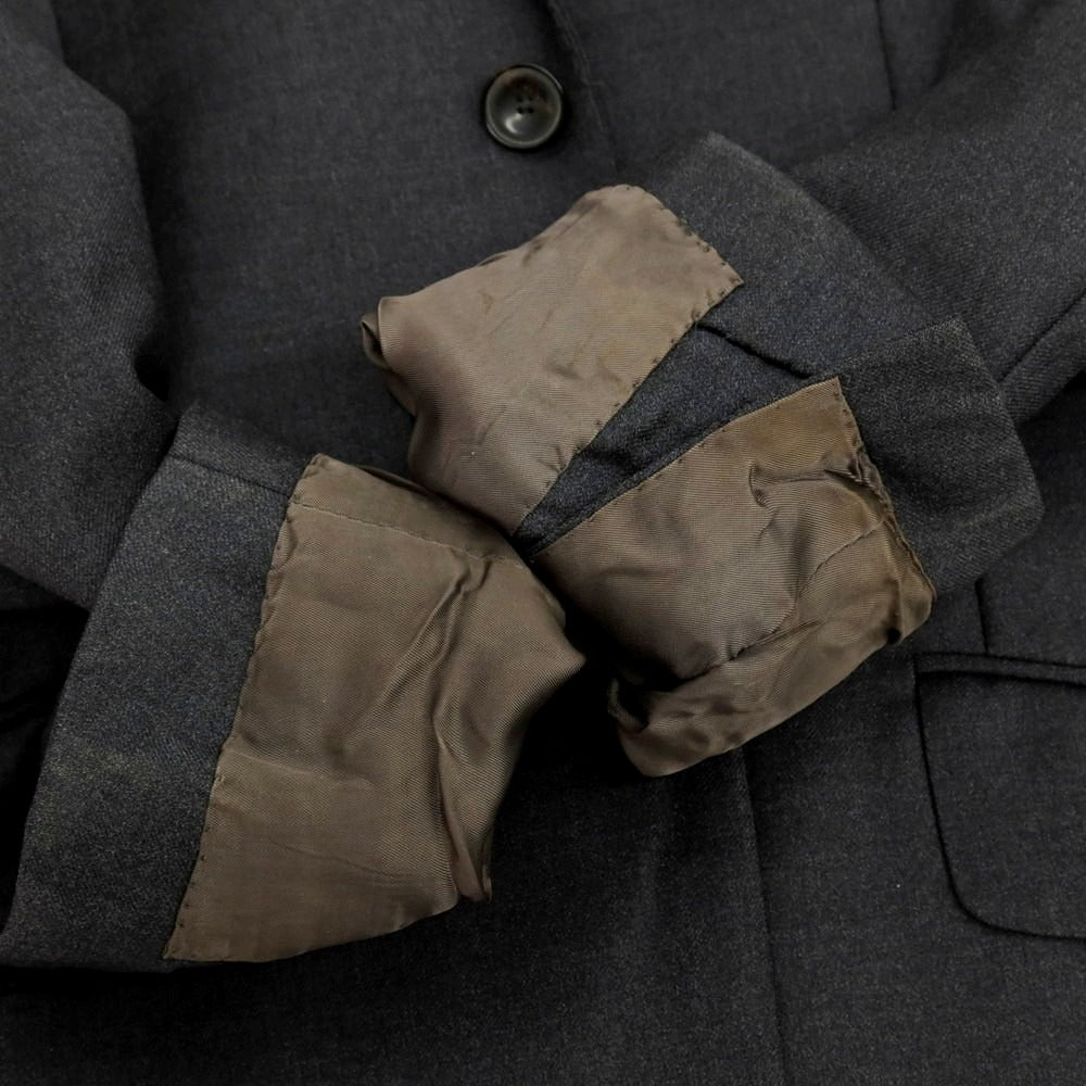 【中古】マイケルタピア MICHAEL TAPIA ウール テーラードジャケット ダークグレー【サイズ48】【 状態ランクD 】【 メンズ 】