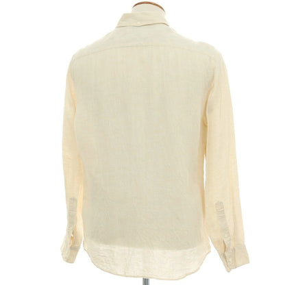 【中古】ブルネロクチネリ Brunello Cucinelli リネン セミワイドカラー カジュアルシャツ ベージュ【サイズM】【 状態ランクB 】【 メンズ 】