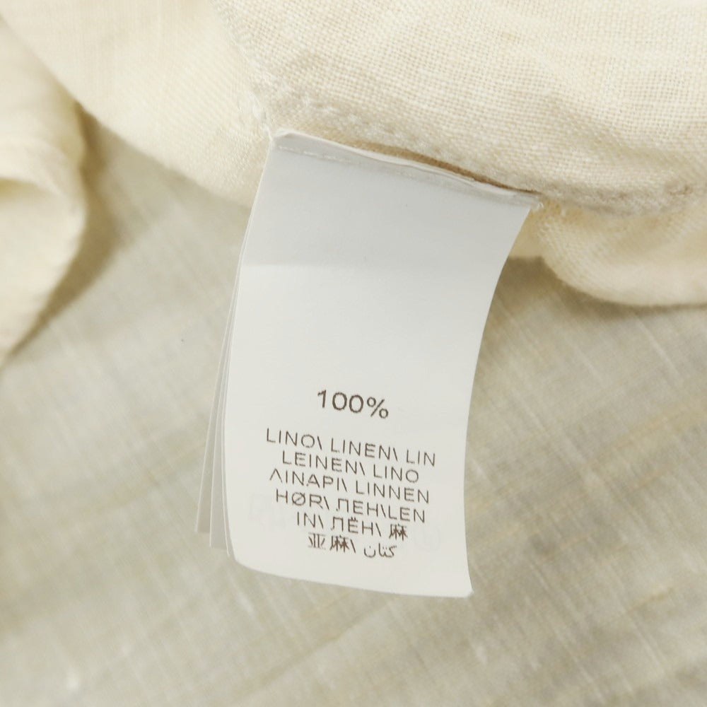 【中古】ブルネロクチネリ Brunello Cucinelli リネン セミワイドカラー カジュアルシャツ ベージュ【サイズM】【 状態ランクB 】【 メンズ 】