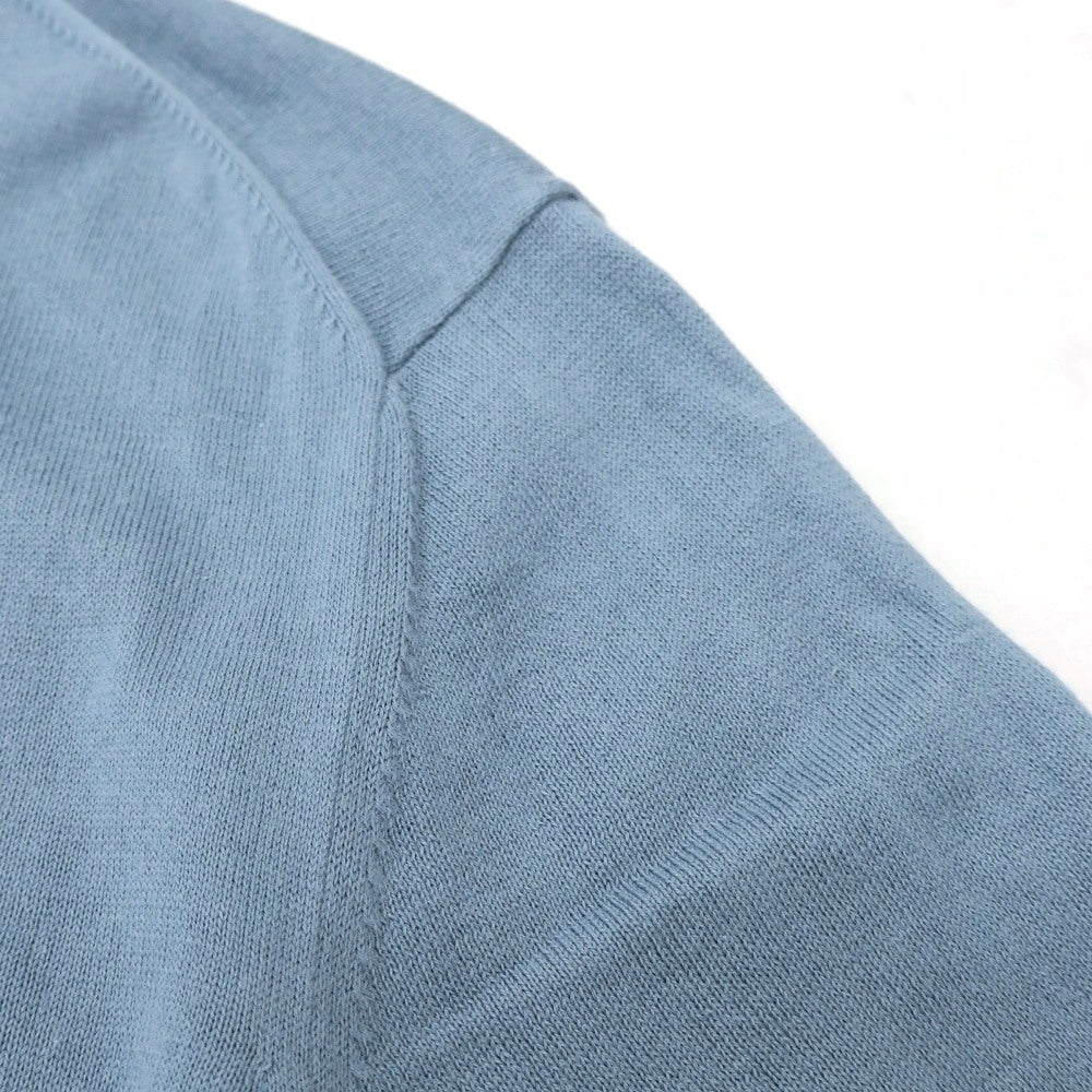 【中古】ブルネロクチネリ Brunello Cucinelli ハイゲージ コットン クルーネック プルオーバーニット ライトブルー【サイズ54】【 状態ランクB 】【 メンズ 】