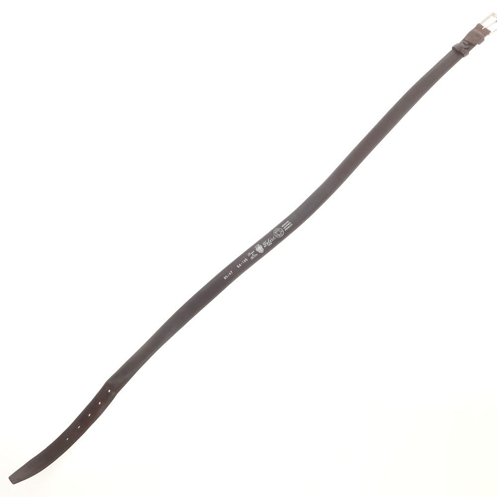 【中古】フェリージ Felisi 85/07 クロコダイル型押しレザー ベルト ブラウンxシルバー【サイズ54-105】【 状態ランクC 】【 メンズ 】
