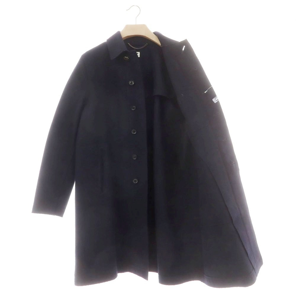 【中古】ヒピハパ jipijapa ウールナイロン ステンカラーコート ネイビー【サイズ1】【 状態ランクC 】【 メンズ 】[CPD]