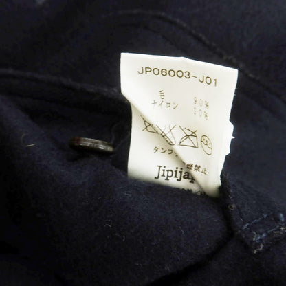 【中古】ヒピハパ jipijapa ウールナイロン ステンカラーコート ネイビー【 1 】【 状態ランクC 】【 メンズ 】
