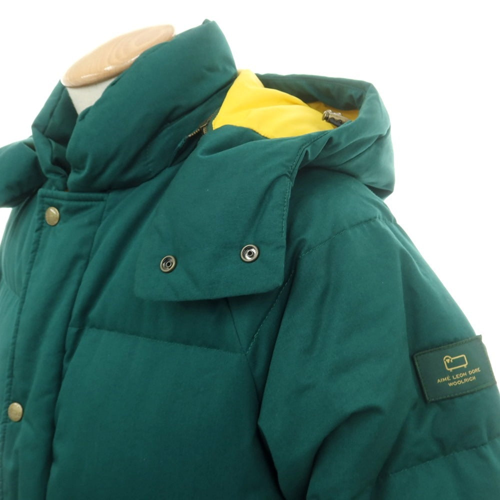 【中古】エメ レオン ドレ Aime Leon Dore × Woolrich コットン ダウンジャケット グリーン【 USA:XS 】【 状態ランクC 】【 メンズ 】
