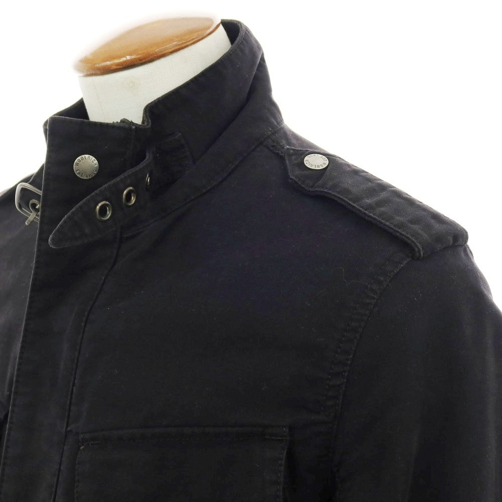 【中古】ウールリッチ WOOLRICH BEAMS F別注 コットン ミリタリージャケット ブラック【 M 】【 状態ランクC 】【 メンズ 】