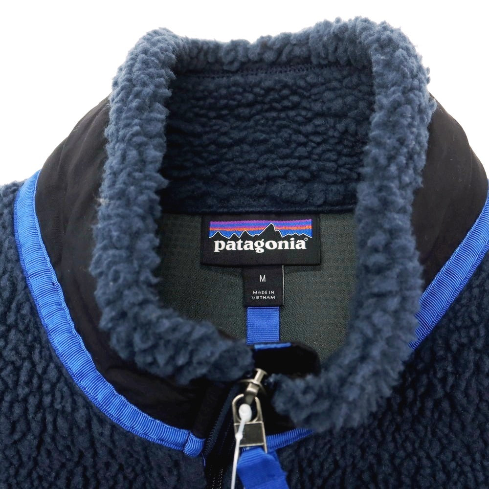 【中古】パタゴニア patagonia ポリエステル フリース ベスト ブルゾン ネイビー【 M 】【 状態ランクB 】【 メンズ 】