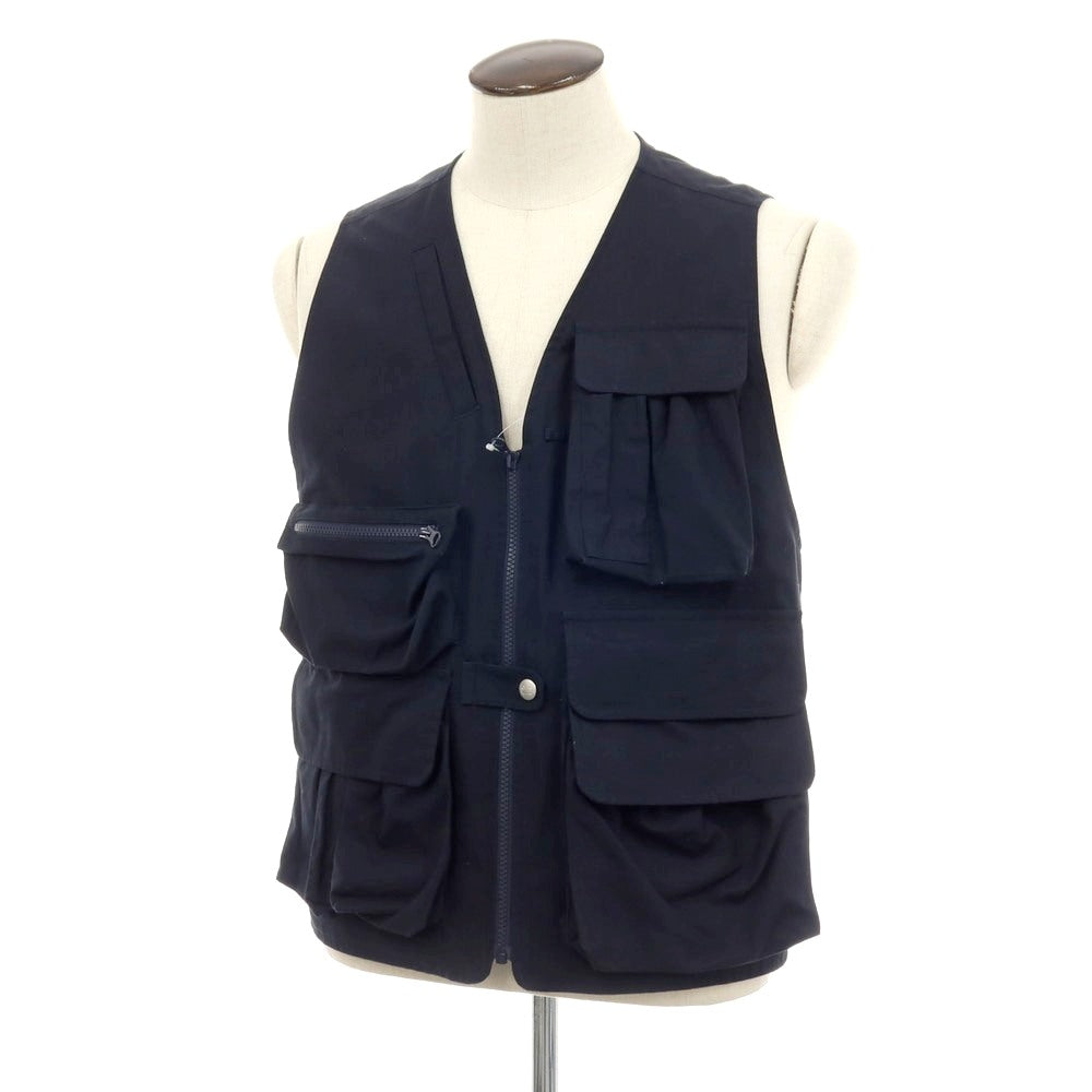 【中古】ウールリッチ WOOLRICH リップストップ コットン系 ミリタリーベスト ネイビー【サイズEU:L】【 状態ランクB 】【 メンズ 】