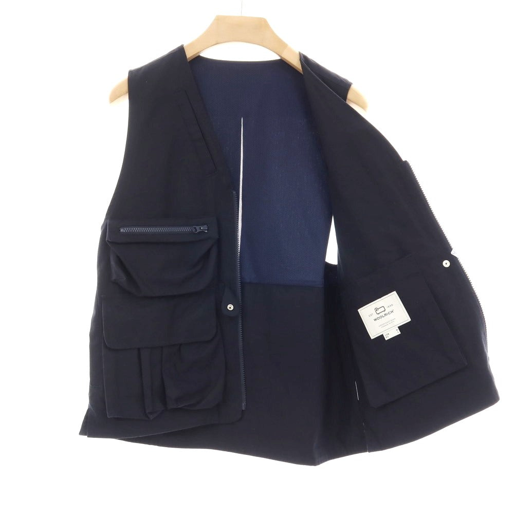 【中古】ウールリッチ WOOLRICH リップストップ コットン系 ミリタリーベスト ネイビー【サイズEU:L】【 状態ランクB 】【 メンズ 】