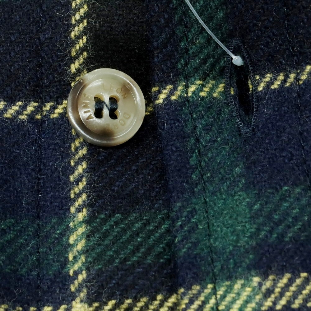 【中古】エメ レオン ドレ Aime Leon Dore × Woolrich ウールポリエステルナイロン チェック カジュアルシャツ ネイビーxグリーン【 L 】【 状態ランクB 】【 メンズ 】