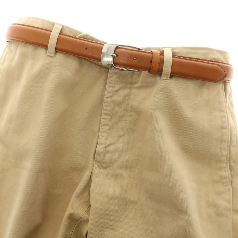 【中古】トゥモローランド TOMORROWLAND レザー ベルト ライトブラウンxシルバー【 34-86 】【 状態ランクC 】【 メンズ 】