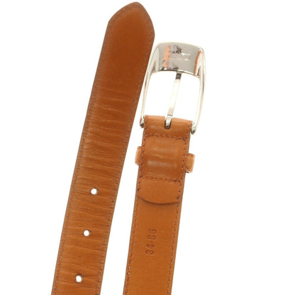 【中古】トゥモローランド TOMORROWLAND レザー ベルト ライトブラウンxシルバー【 34-86 】【 状態ランクC 】【 メンズ 】