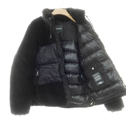 【中古】デュベティカ DUVETICA ポリエステル フリース スランドカラー ダウンジャケット ブラック【 50 】【 状態ランクA 】【 メンズ 】