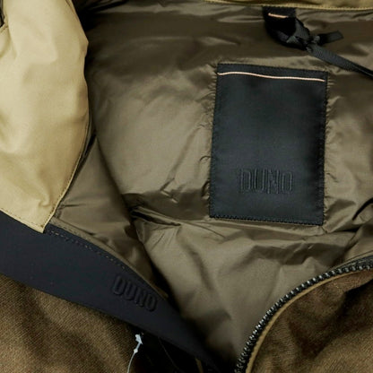 【中古】デュノ DUNO ウールレーヨンポリエステル フーデッド ダウンジャケット カーキ【 50 】【 状態ランクA 】【 メンズ 】